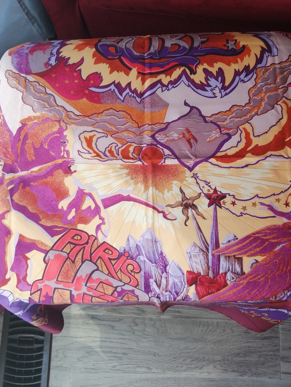 Hermès AubeSilk Carre Scarf 35"